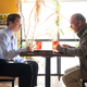 Will Poulter and Michael Keaton in the Hulu original Dopesick
